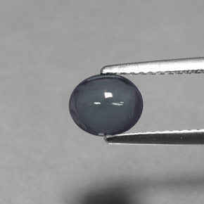 1.32캐럿 천연 그레이 스피넬, 타원형 컷, 7×6 mm, 투명한
