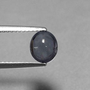 1.32캐럿 천연 그레이 스피넬, 타원형 컷, 7×6 mm, 투명한