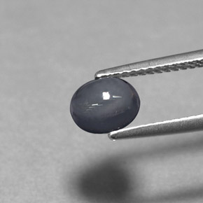 1.32캐럿 천연 그레이 스피넬, 타원형 컷, 7×6 mm, 투명한