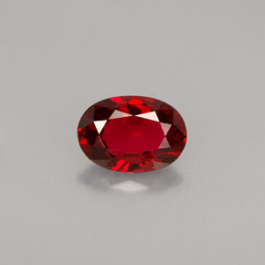 0.69캐럿 천연 레드 스피넬, 타원형 컷, 6.5×4.6 mm, VS