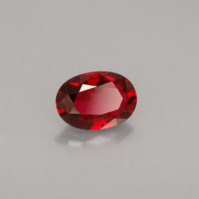 0.69캐럿 천연 레드 스피넬, 타원형 컷, 6.5×4.6 mm, VS