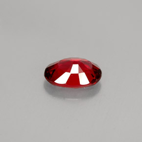 0.69캐럿 천연 레드 스피넬, 타원형 컷, 6.5×4.6 mm, VS