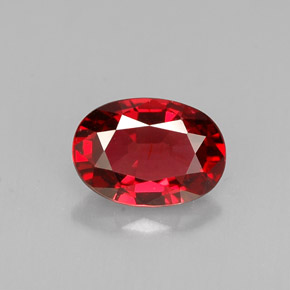 0.68캐럿 천연 레드 스피넬, 타원형 컷, 6.5×4.6 mm, VS