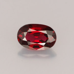 0.64캐럿 천연 딥 레드 스피넬, 타원형 컷, 6.5×4.3 mm, VVS-VS