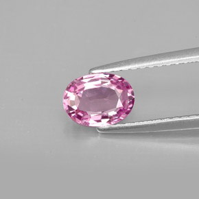 0.87캐럿 천연 보랏빛 핑크 스피넬, 타원형 컷, 7.1×5.2 mm, VVS-VS