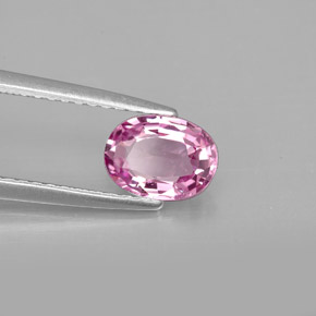0.87캐럿 천연 보랏빛 핑크 스피넬, 타원형 컷, 7.1×5.2 mm, VVS-VS