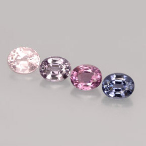 캐럿 천연 멀티컬러 스피넬 보석, 타원형 컷, 5.2×4.3 mm, VVS-VS