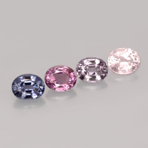 캐럿 천연 멀티컬러 스피넬 보석, 타원형 컷, 5.2×4.3 mm, VVS-VS