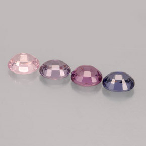 캐럿 천연 멀티컬러 스피넬 보석, 타원형 컷, 5.2×4.3 mm, VVS-VS