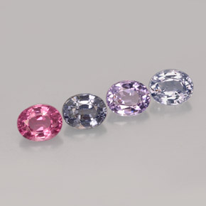 캐럿 천연 멀티컬러 스피넬 보석, 타원형 컷, 5.2×4.1 mm, VVS-VS