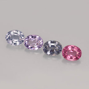 캐럿 천연 멀티컬러 스피넬 보석, 타원형 컷, 5.2×4.1 mm, VVS-VS