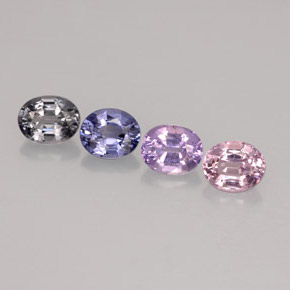 캐럿 천연 멀티컬러 스피넬 보석, 타원형 컷, 5×4.1 mm, VVS-VS