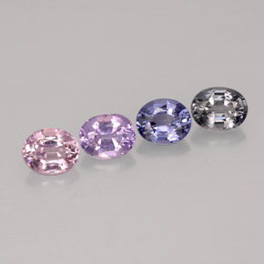 캐럿 천연 멀티컬러 스피넬 보석, 타원형 컷, 5×4.1 mm, VVS-VS