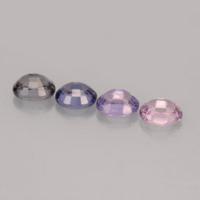 캐럿 천연 멀티컬러 스피넬 보석, 타원형 컷, 5×4.1 mm, VVS-VS