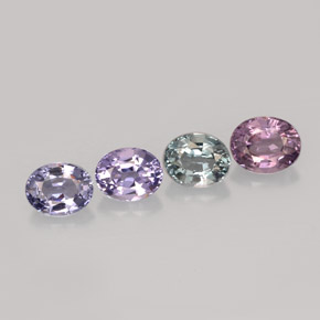 캐럿 천연 멀티컬러 스피넬 보석, 타원형 컷, 5.3×4.3 mm, VVS-VS