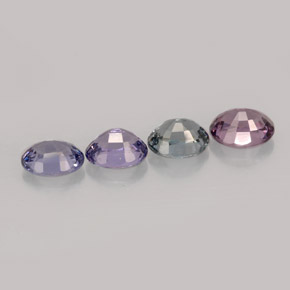 캐럿 천연 멀티컬러 스피넬 보석, 타원형 컷, 5.3×4.3 mm, VVS-VS