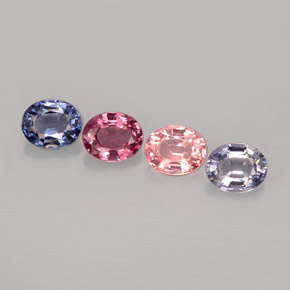 캐럿 천연 멀티컬러 스피넬 보석, 타원형 컷, 5.1×4.2 mm, VVS-VS