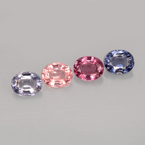 캐럿 천연 멀티컬러 스피넬 보석, 타원형 컷, 5.1×4.2 mm, VVS-VS