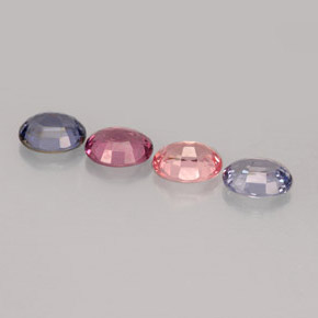 캐럿 천연 멀티컬러 스피넬 보석, 타원형 컷, 5.1×4.2 mm, VVS-VS