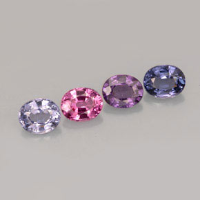 캐럿 천연 멀티컬러 스피넬 보석, 타원형 컷, 5.1×4.2 mm, VVS-VS