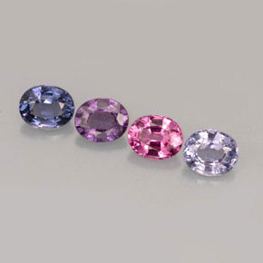 캐럿 천연 멀티컬러 스피넬 보석, 타원형 컷, 5.1×4.2 mm, VVS-VS