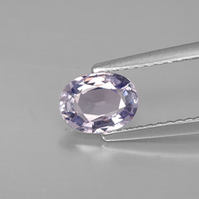 0.89캐럿 천연 라이트 바이올렛 스피넬, 타원형 컷, 6.8×5.2 mm, VVS