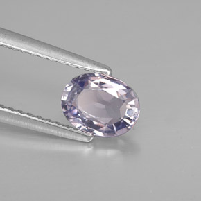 0.89캐럿 천연 라이트 바이올렛 스피넬, 타원형 컷, 6.8×5.2 mm, VVS