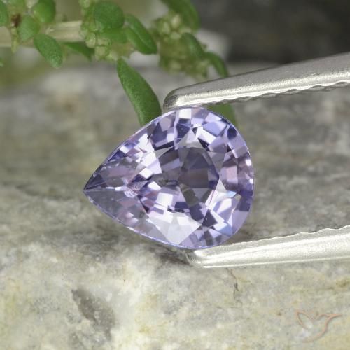 0.63ct 자연스러운 분홍빛이 도는 보라색 스피넬, 배 모양, VVS-VS
