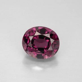 2.25캐럿 천연 딥 퍼플 스피넬, 타원형 컷, 7.8×6.8 mm, VVS-VS