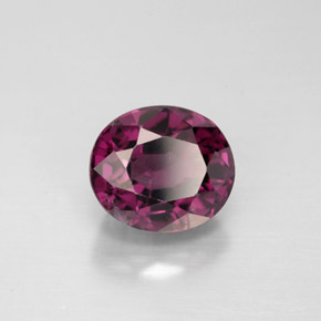 2.25캐럿 천연 딥 퍼플 스피넬, 타원형 컷, 7.8×6.8 mm, VVS-VS
