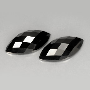 캐럿 천연 검정색 스피넬 보석, 마퀴즈, 16.3×8.2 mm, 불투명체