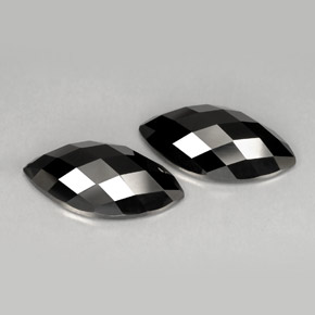 캐럿 천연 검정색 스피넬 보석, 마퀴즈, 16.3×8.2 mm, 불투명체