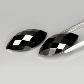 캐럿 천연 검정색 스피넬 보석, 마퀴즈, 16.3×8.2 mm, 불투명체