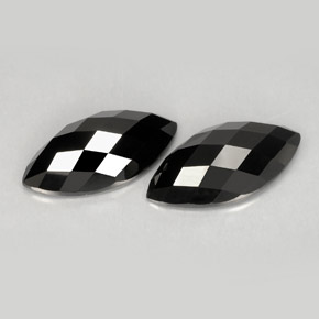 캐럿 천연 검정색 스피넬 보석, 마퀴즈, 16.2×8.2 mm, 불투명체