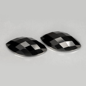 캐럿 천연 검정색 스피넬 보석, 마퀴즈, 16.2×8.2 mm, 불투명체