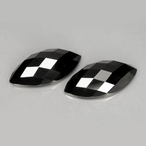 캐럿 천연 검정색 스피넬 보석, 마퀴즈, 16.1×8.1 mm, 불투명체