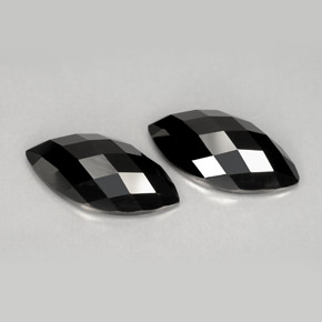 캐럿 천연 검정색 스피넬 보석, 마퀴즈, 16.1×8.1 mm, 불투명체