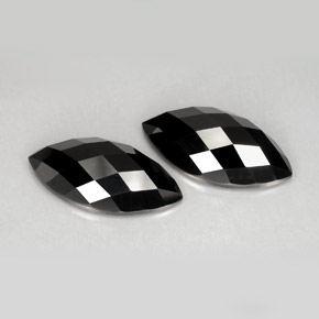 캐럿 천연 검정색 스피넬 보석, 마퀴즈, 16.3×8.2 mm, 불투명체