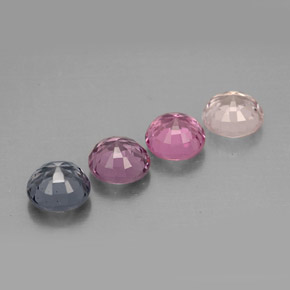 캐럿 천연 멀티컬러 스피넬 보석, 라운드 컷, 5.28 mm, VS
