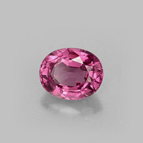 0.69캐럿 천연 딥 핑크 스피넬, 타원형 컷, 5.6×4.6 mm, VS