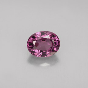 0.82캐럿 천연 핑크빛 퍼플 스피넬, 타원형 컷, 6×4.7 mm, VVS-VS