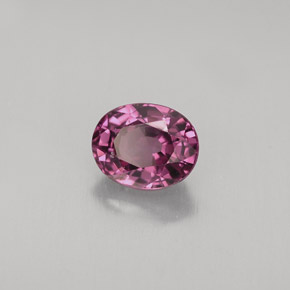 0.82캐럿 천연 핑크빛 퍼플 스피넬, 타원형 컷, 6×4.7 mm, VVS-VS