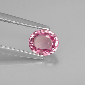 0.76캐럿 천연 핑크 스피넬, 타원형 컷, 5.7×4.8 mm, VVS