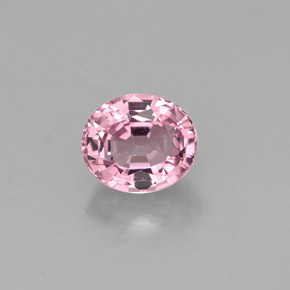 0.82캐럿 천연 핑크빛 퍼플 스피넬, 타원형 컷, 5.8×5 mm, VVS-VS