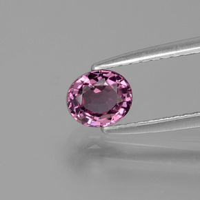 0.59캐럿 천연 퍼플 스피넬, 타원형 컷, 5.4×4.7 mm, VVS-VS