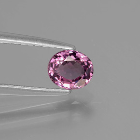 0.59캐럿 천연 퍼플 스피넬, 타원형 컷, 5.4×4.7 mm, VVS-VS