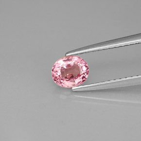 0.63캐럿 천연 로즈 핑크 스피넬, 타원형 컷, 5.6×4.7 mm, VS