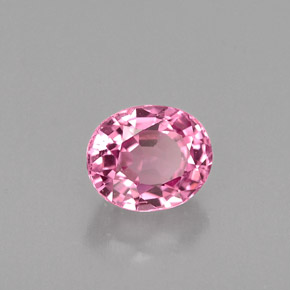 0.67캐럿 천연 핑크 스피넬, 타원형 컷, 5.4×4.5 mm, VVS-VS
