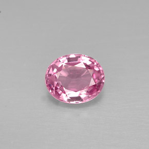 0.88캐럿 천연 바이올렛 핑크 스피넬, 타원형 컷, 6.4×5.3 mm, VVS-VS