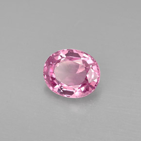 0.88캐럿 천연 바이올렛 핑크 스피넬, 타원형 컷, 6.4×5.3 mm, VVS-VS